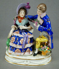 Sitzendorf Chelsea Style Hand Painted Lady & Gentleman Figurine Group picture