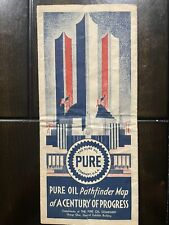 1933 Chicago World's Fair Pure Oil Company Map of Fairgrounds picture