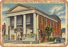Metal Sign - Missouri Postcard - Old Thespian Hall, first dramatic theatre West picture