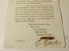 1803 Letter to Lord Viscount Lowther of Cumberland signed C Yorke Home Sec #CC22 picture