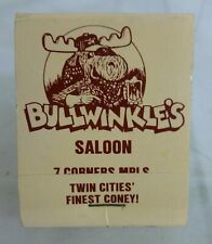 Vintage Matchbook Unstruck - Bullwinkle's Saloon - 7 Corners Minneapolis, MN picture