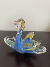 Vintage Murano Style Glass Art Swan No Chips, Cracks Or Damage picture