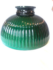 Vintage ALADDIN Type Green Ribbed Kerosene Student Lamp 10