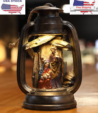 Christmas Nativity Lantern Holy Family Statue Baby Jesus Figurine Xmas Gift Deco picture