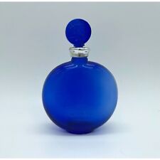 Vintage Worth Dans Le Nuit Lalique Cobalt Blue EMPTY BOTTLE 30ml picture
