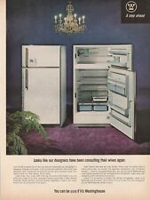 1964 Westinghouse Refrigerator Vintage Print Ad 1960s Woman Designed picture