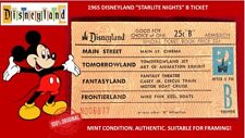 1965 Disneyland STARLITE NIGHTS B Ticket Mint Condition RARE - AUTHENTIC     P4 picture