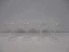 4 St. Louis Cut Crystal Hobnail Thumbprint Pineapple Sherbet Champagne Saucers  picture