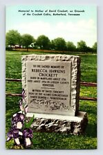 Postcard Tennessee Rutherford TN Rebecca Crockett Grave 1950s Unposted Chrome picture