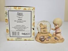 Precious Moments 1999 Girl Playing in Beach Sand Castle WaterBall Figurine RARE picture