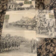 LOT OF 4 WW1 US ARMY SOLDIERS AEF FRANCE POSTCARDS,LOOK picture
