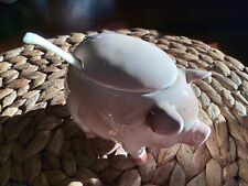 OTAGIRI SMALL PIG SUGAR BOWL  HAND PAINTED WONDERFUL CONDITION 1982. picture