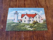 Vintage Linen Postcard Race Point Light Lighthouse New England Bx1-6 picture
