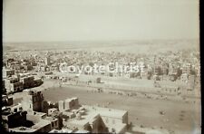 1920s Photo Neg BIRDS EYE VIEW of CAIRO EGYPT Distant Pyramids POLO FIELD ? picture