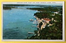 Vintage Postcard 1933 Real Photo Arnold Park East & West Okoboji Lakes ￼Iowa IA picture