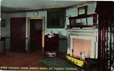 Vintage Postcard- WEST VIRGINIA ROOM, GREEN ROOM, MT. VERNON MANSION, VA. picture