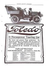 Vintage Magazine Ad Ephemera - Harper's 1903 - Toledo 24 Horsepower Touring Car picture