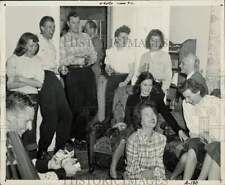 1947 Press Photo Skier's Birthday Party at Aspen, Colorado for Mrs. Adolph Coors picture