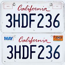 2003 United States California Lipstick Passenger License Plate 3HDF236 picture