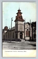 Owatonna MN-Minnesota, Congregational Church, Antique, Vintage c1909 Postcard picture