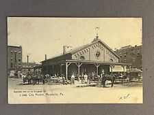 Pennsylvania, PA, Meadville City Market, Horse Wagons, Rotograph, PM 1906 picture