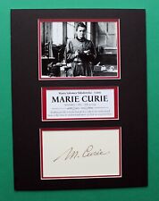 MARIE CURIE AUTOGRAPH artistic display Double Nobel Prize picture
