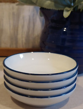 SET OF 4- Vintage American Airlines Cobalt Blue & White Butter Pat Dishes picture