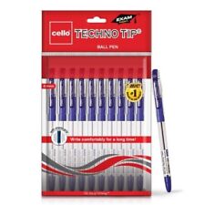 10PC CELLO PIN POINT BLUE PEN OFFICE STATIONERY (FREE SHIPPING) picture