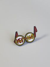 YES NO Glasses Lapel Pin picture
