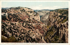 Manitou Colorado Temple Drive And Entrance To Cave Of The Winds Old  Postcard  picture