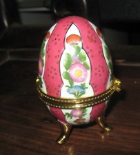 Colorful Festive Holiday Pretty Glazed Porcelain Egg 4