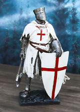 Templar White Cloak Caped Medieval Crusader Axeman Knight At Day's End Figurine picture