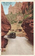Williams Canon CO Colorado, Castle Rock Old Car, Vintage Postcard picture