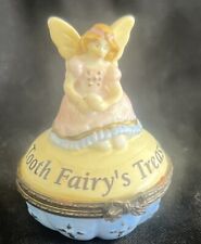 VTG Midwest of Cannon Falls Tooth Fairy’s Treasure Box Ceramic Circle Hinged Lid picture