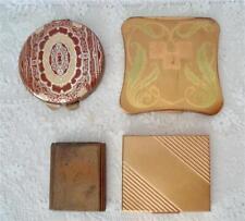 Lot of 4 Vintage 1920's - 50's Compacts - ELGIN AMERICAN, Leather & 2 Others picture
