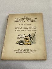 Vtg 1932 Adventures Mickey Mouse Book 2 Missing Front And Back Cover McKay picture