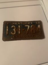1959 Kentucky License Plate KY Calloway County picture