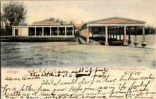 1908. CHICAGO, IL. BOAT HOUSE IN JACKSON PARK. POSTCARD IA33 picture