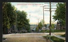 Old Postcard Bridge St East from #rd Towanda PA 1911 Cancel Postmark Street View picture