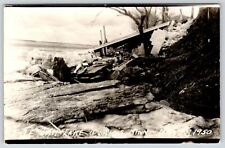 Lake Osakis Minnesota~Ice Jam May 10 1950~Debris~Cement Blocks~RPPC picture