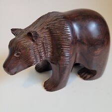 Hand Carved Wooden Bear 4x6
