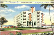 1948, Coronado Hotel, MIAMI BEACH, Florida Advertising Linen Postcard picture