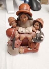 Peruvian Handmade Clay Storyteller Folk Art  A4 picture