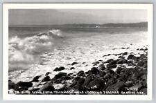 Seaside Oregon RPPC Surf Scene from Tillamook Head Postcard A26 picture