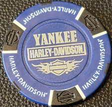 YANKEE HD ~ CONNECTICUT (Blue/Black) Harley Davidson Poker Chip picture