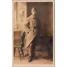 RPPC Man In War Uniform Vintage Postcard Real Slovak Photo 1922 PH Does & Schne picture