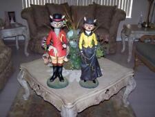 Vintage Winterthur Mr & Mrs Lord Fox Hunt 26” Anthropomorphic Fox Statues 31