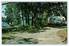 1960 Camping Play Time Camping Van Water Wonderland Big Bay Michigan MI Postcard picture
