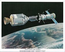 NASA 8x10 Photo Apollo Soyuz Test Project Concept Art Information 1973 picture