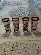 Zodax Ruby Red Frosted Barware Glasses  picture